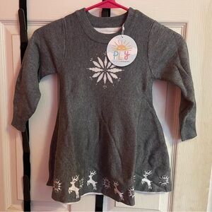NWT Little Sleepies grey sweater dress 3T